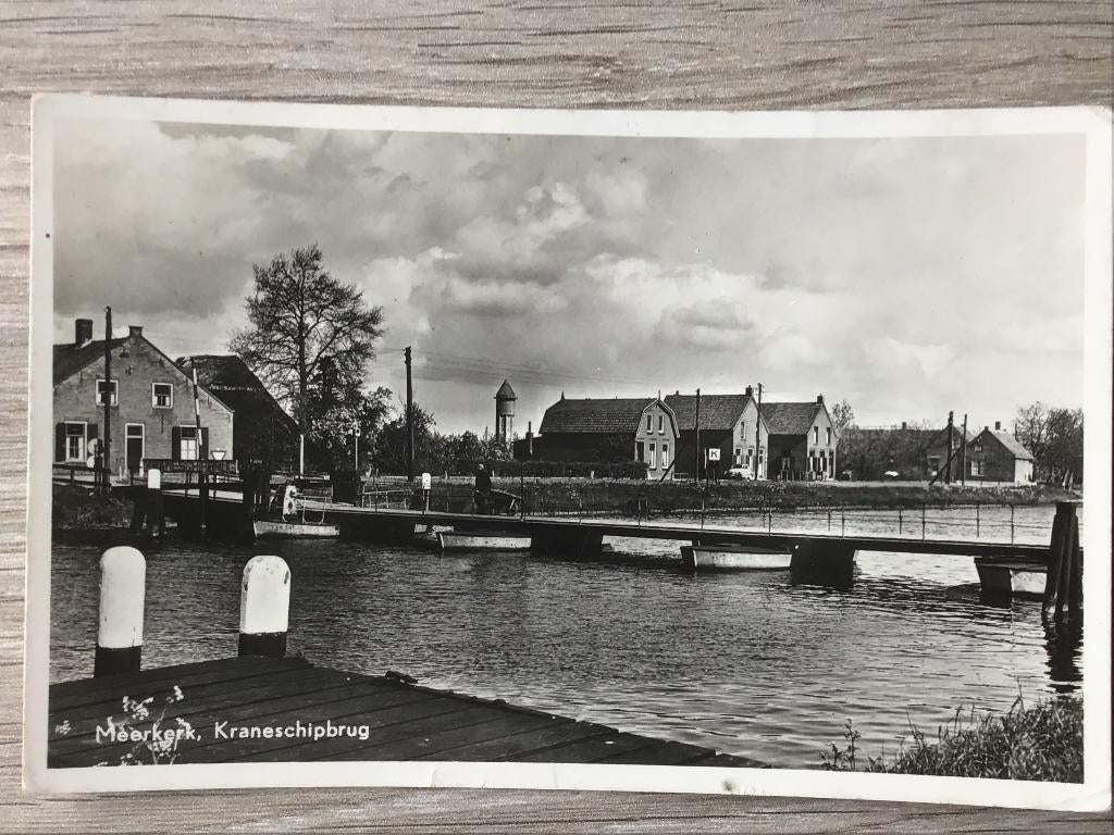 Meerkerk Kraneschipbrug 1935, Verzenden, 1920 tot 1940, Gelopen, Zuid-Holland