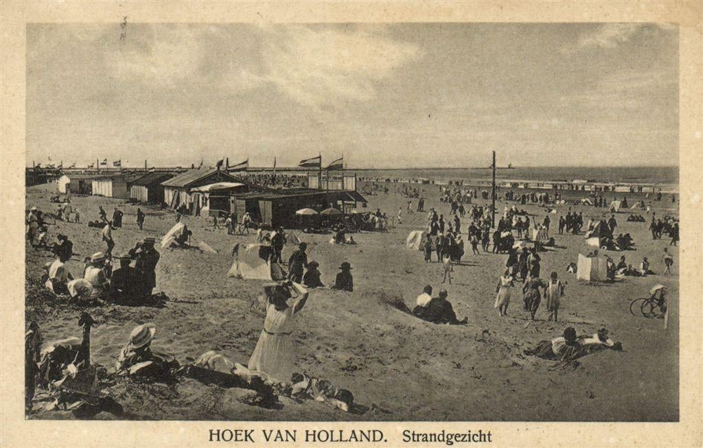 Hoek van Holland. Strandgezicht - 1925 gelopen, Verzenden, Voor 1920, Gelopen, Zuid-Holland