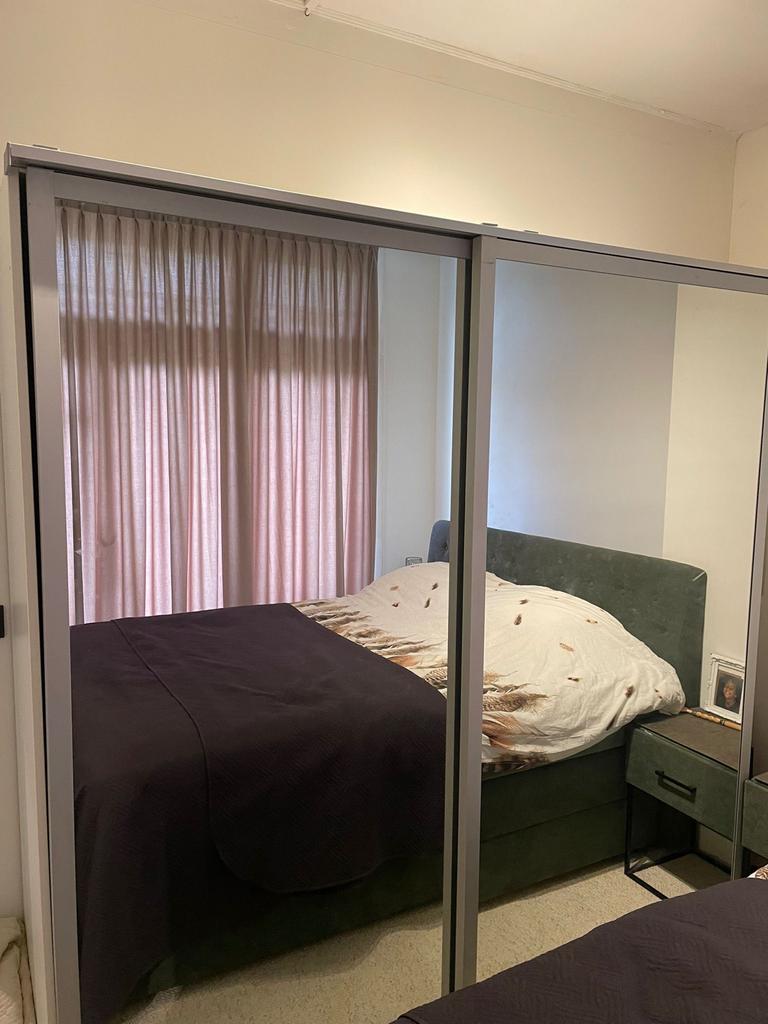 IKEA Pax Schuifdeur 2.01m x 2.00m met spiegel, Ophalen, Gebruikt, 200 cm of meer, Glas