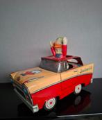 Duckmobile- Donald Duck celluloid in blikken auto Japan, Antiek en Kunst, Antiek | Speelgoed, Ophalen of Verzenden