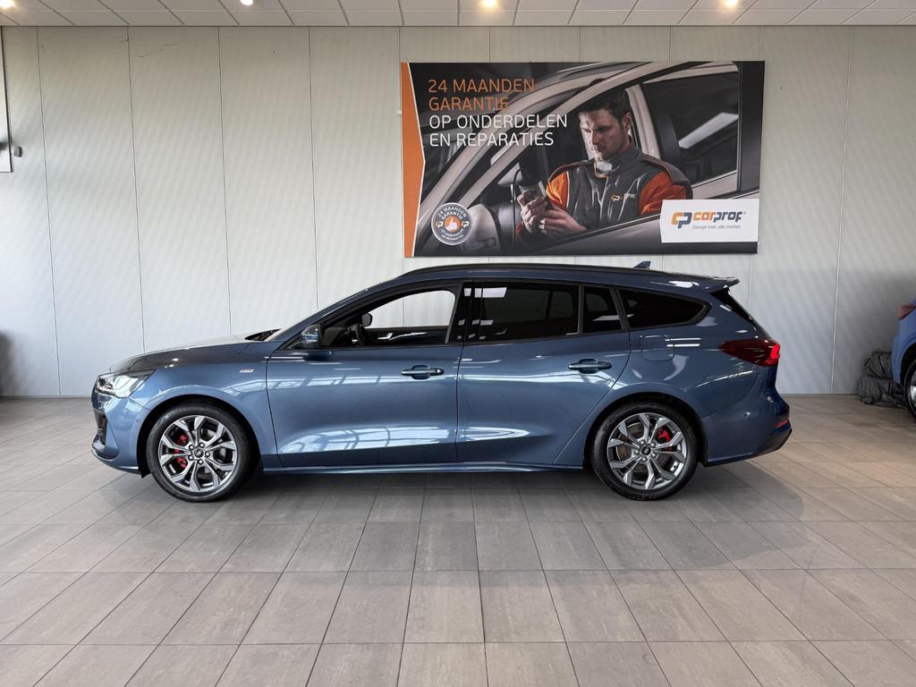 Ford Focus Wagon 1.0 EcoBoost Hybrid ST Line X, Auto's, Stof, Gebruikt, Euro 6, Blauw