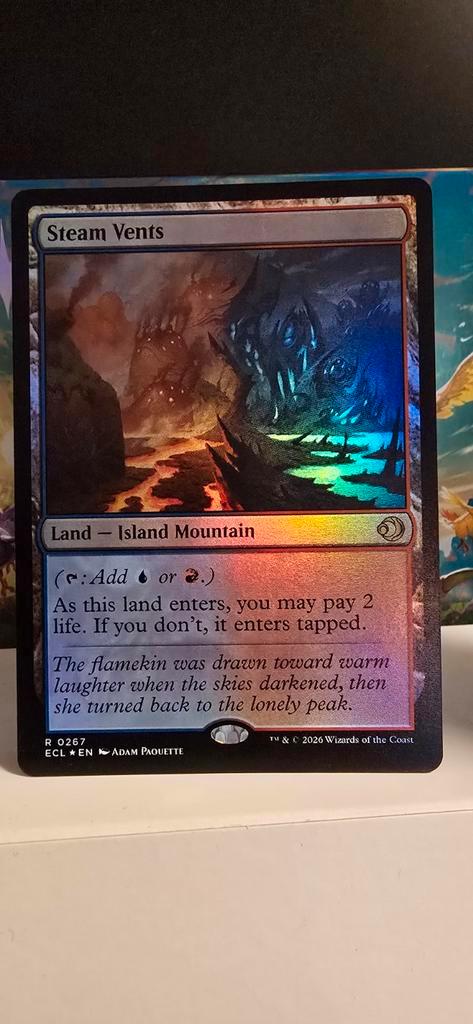 Packfresh FOIL Steam Vents MTG, Hobby en Vrije tijd, Verzamelkaartspellen | Magic the Gathering, Zo goed als nieuw, Foil, Ophalen of Verzenden