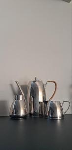 Art Deco Koffie- of Theepot met Kannetjes - Zilver, Antiek en Kunst, Ophalen of Verzenden, Zilver