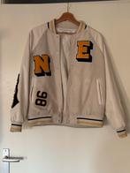 Bershka baseball jasje crème met okergeel, Ophalen of Verzenden, Gedragen, Maat 36 (S), Beige