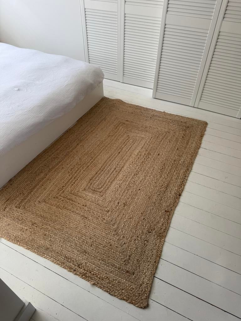 Jute kleed 185x120, Huis en Inrichting, Stoffering | Tapijten en Kleden, Ophalen of Verzenden, Zo goed als nieuw, Rechthoekig