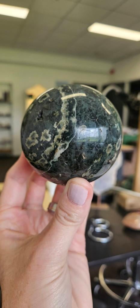 Oceaanjaspis bol met geode, Ophalen of Verzenden