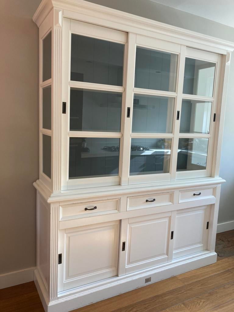 Buffetkast servieskast gebroken wit, Ophalen, Gebruikt, Met deur(en), 200 cm of meer