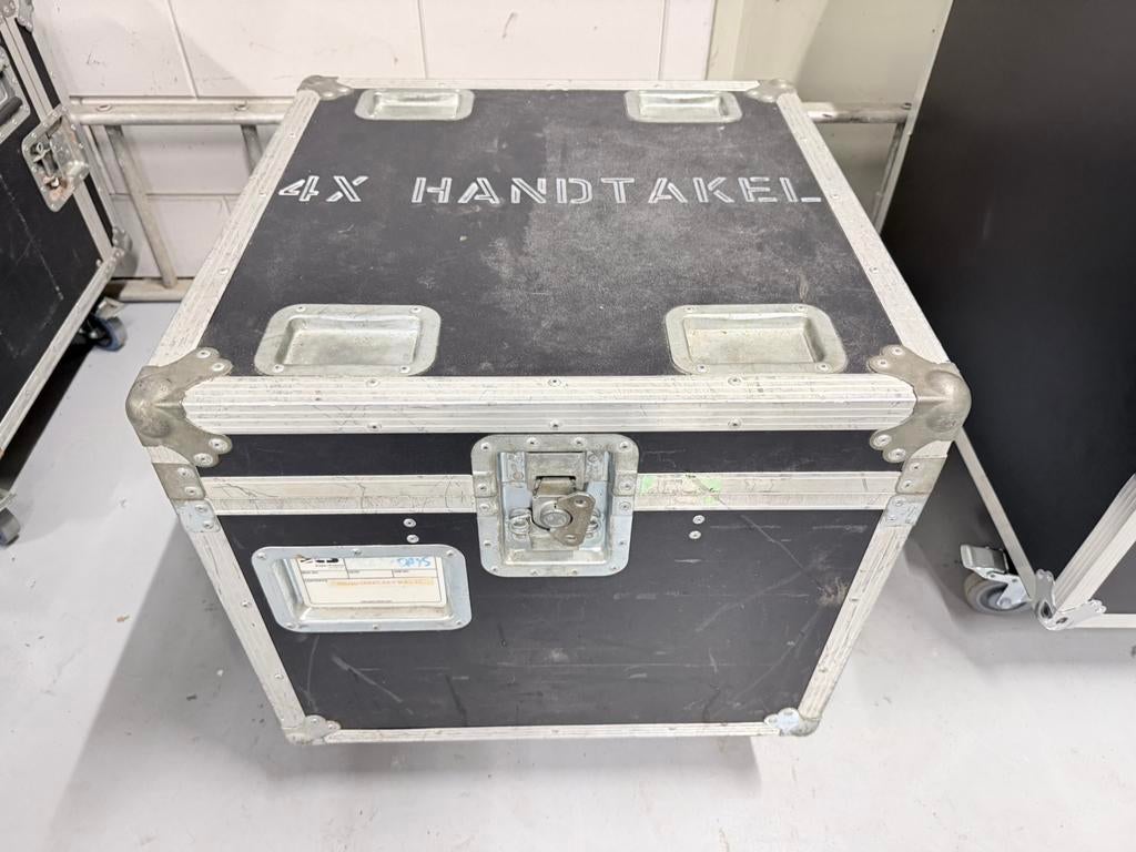 4x Handtakel in flightcase, Ophalen of Verzenden, Zo goed als nieuw, Overige instrumenten, Flightcase