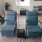 2 blauwe fauteuils montel, Huis en Inrichting, Ophalen, Gebruikt, 75 tot 100 cm, Leer