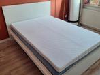 Ikea malm bedframe 140x200 met lattenbodems, Huis en Inrichting, Slaapkamer | Bedden, Ophalen, Wit, Tweepersoons, 140 cm