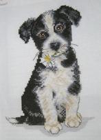 Borduurpatroon  Lief hondje   nr 5988, Hobby en Vrije tijd, Borduren en Borduurmachines, Verzenden, Nieuw, Handborduren, Patroon