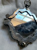 Antieke Zilveren Papagaai Tasbeugel met Spiegel, 1763, Antiek en Kunst, Antiek | Goud en Zilver, Ophalen of Verzenden, Zilver