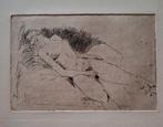 Pierre Auguste Renoir ?, Femme nue. Drypoint etching. 14/9cm, Ophalen