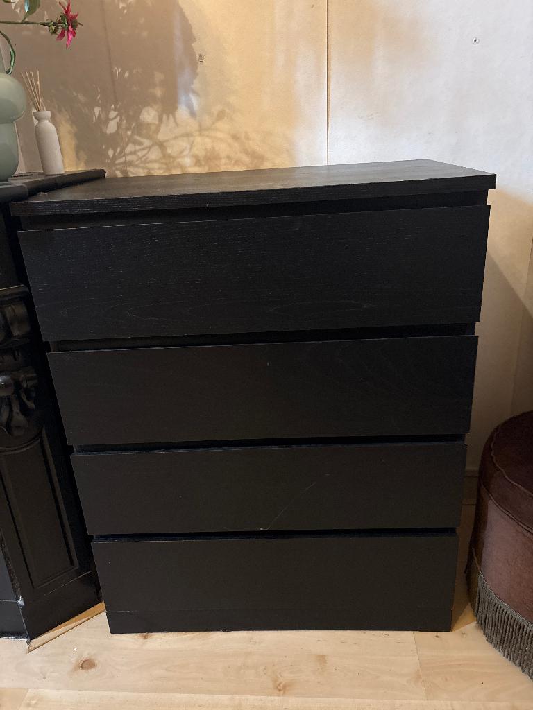 Malm kast ikea, Ophalen, 100 tot 150 cm, 100 tot 150 cm, Zo goed als nieuw