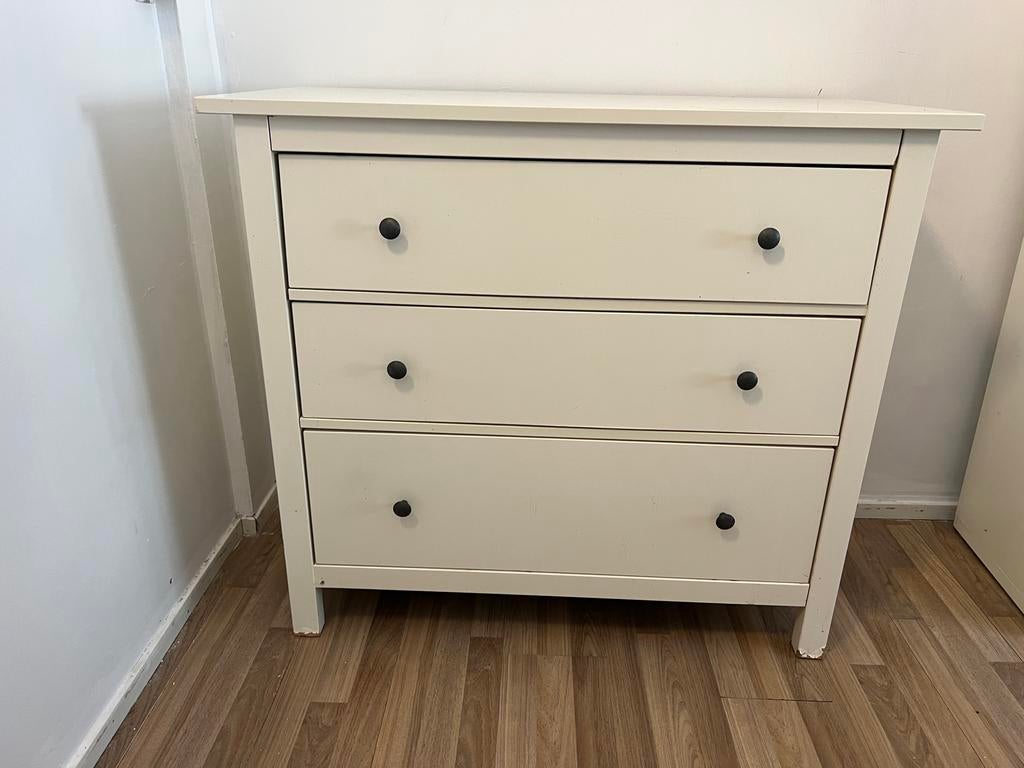 Ladekast met 3 lades, wit, Huis en Inrichting, Kasten | Ladekasten, Ophalen, Gebruikt, 100 tot 150 cm, 3 of 4 laden