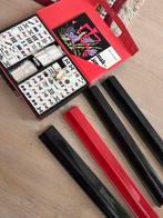 Vintage Mahjong Set met Bamboe Achterkant & Houders, Een of twee spelers, Ophalen, Zo goed als nieuw