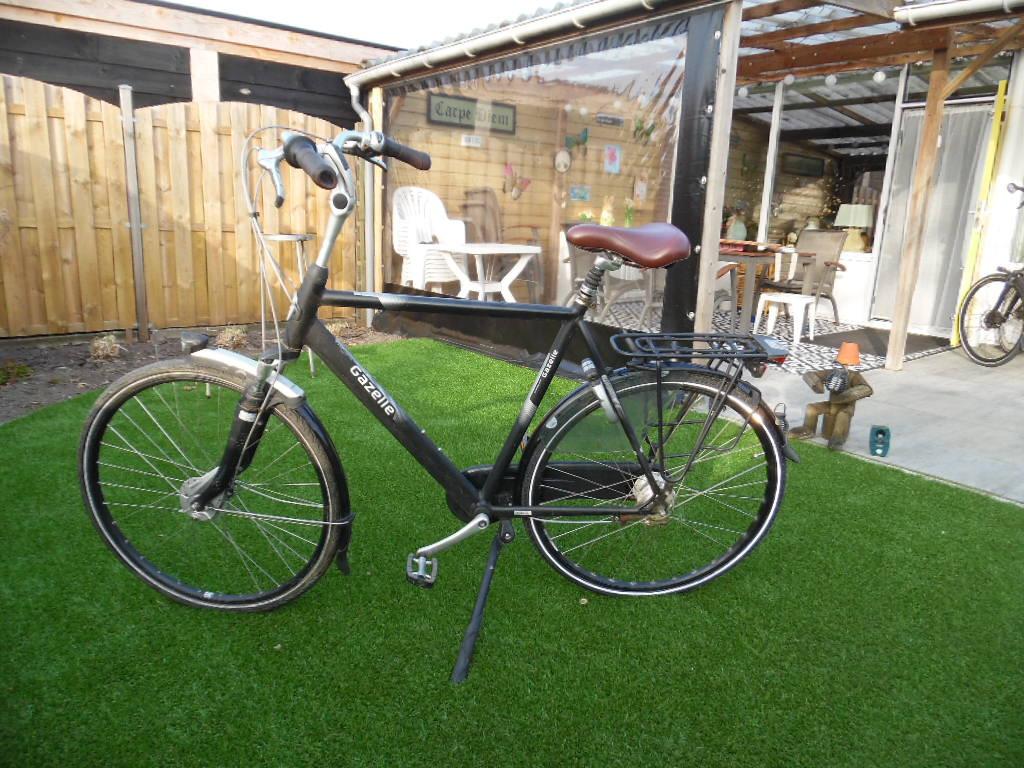 Gazelle Orange matzwart, Fietsen en Brommers, Fietsen | Heren | Herenfietsen, Ophalen, Gebruikt, Versnellingen, 61 tot 65 cm