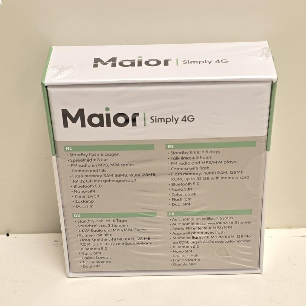 Maior Simply 4G |  | Zwart | Nieuw (836470), United Retail BV, Info@naw.nl, Huizermaatweg 480, 1276 LM Huizen