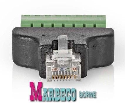 UTP stekker, CCTV Connector, RJ-45 schroefaansluiting, Nedis, Nieuw, Info@marbeco.nl, Ophalen of Verzenden