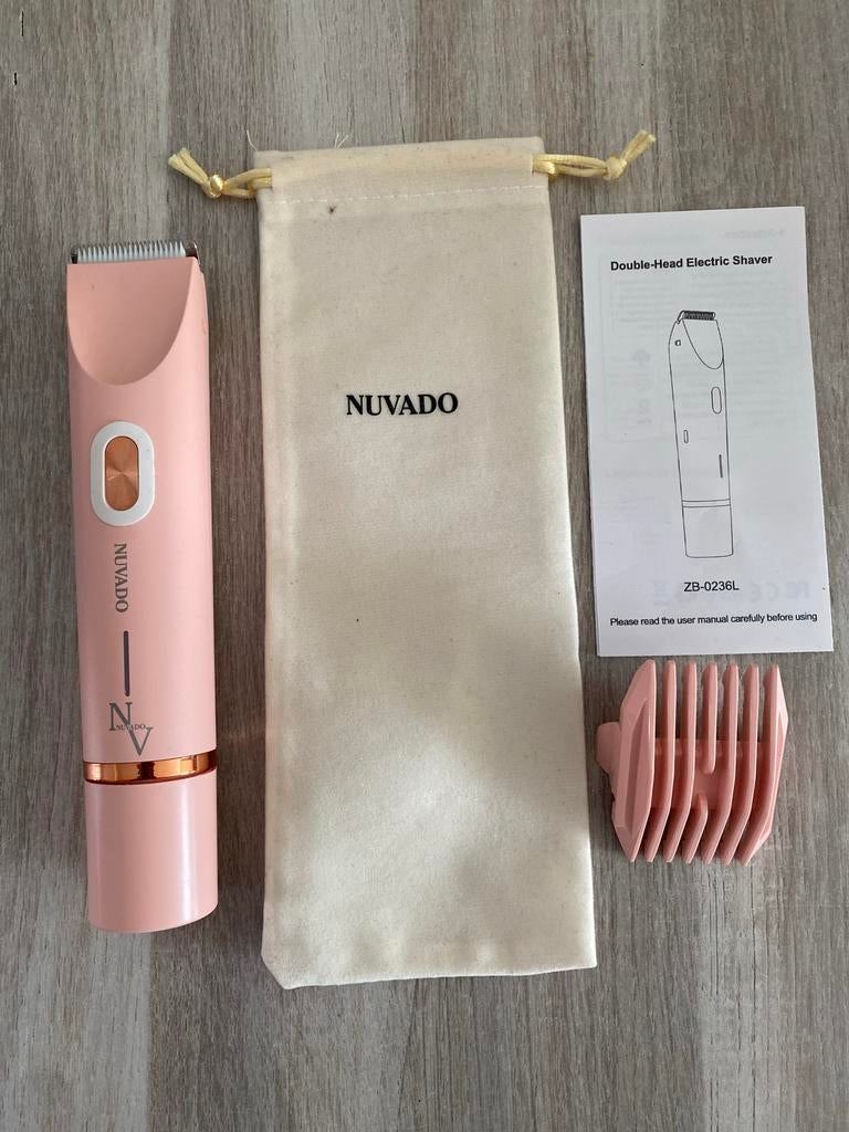 NUVADO Double-Head Elektrisch Scheerapparaat Roze, Witgoed en Apparatuur, Persoonlijke-verzorgingsapparatuur, Zo goed als nieuw