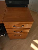 Stevig half rond bureau met ladenkast, Ophalen, Zo goed als nieuw