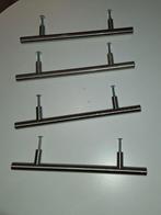 4 rvs handgrepen 20 cm breed boorafstand 12,8 cm, 100 tot 250 mm, Overige typen, Nieuw, Ophalen of Verzenden