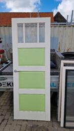 Te koop stompe deur met glas, 78 x 211,5, Doe-het-zelf en Verbouw, Ophalen, Gebruikt, Minder dan 80 cm, Binnendeur