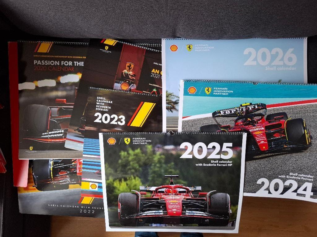 Shell Ferrari kalenders 7x, Verzamelen, Ophalen of Verzenden, Nieuw, Auto's