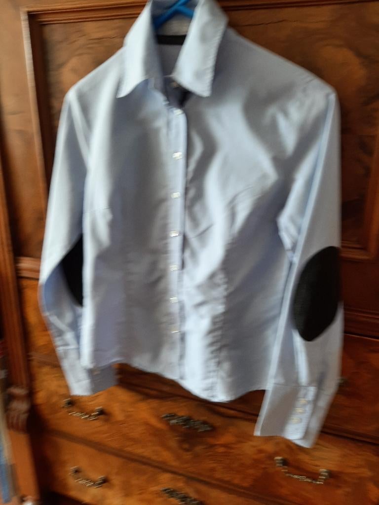 Rene van der Wijck L. blauwe blouse 36, Blauw, Ophalen of Verzenden, Zo goed als nieuw, Est '05