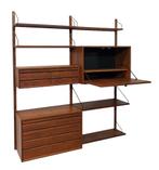 Vintage Poul Cadovius Royal System wandsysteem wallunit, Ophalen, Gebruikt, Met klep(pen), Teakhout
