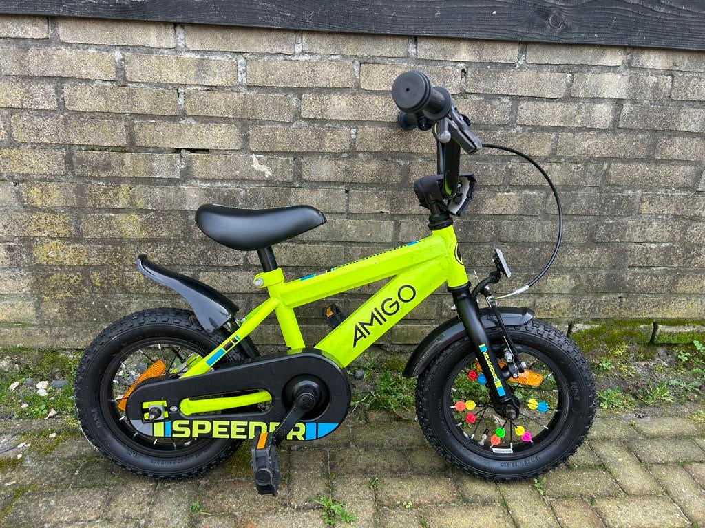 Amigo Speeder 12 inch kinderfiets - Gebruikt, Fietsen en Brommers, Fietsen | Kinderfietsjes, Ophalen, Gebruikt, Minder dan 16 inch