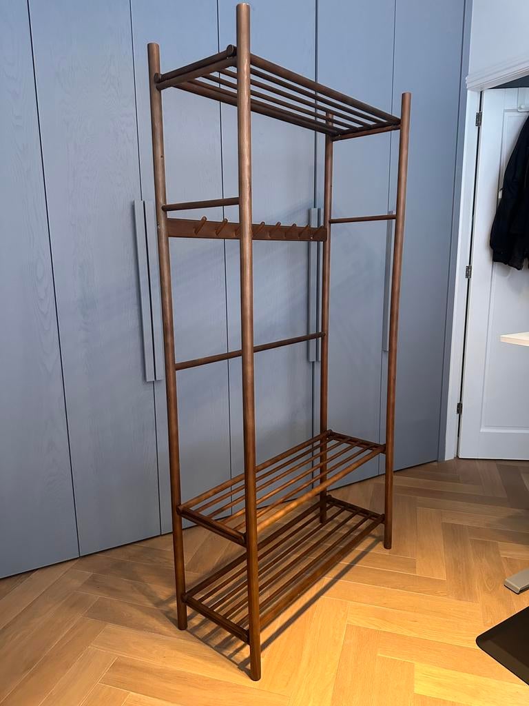Designer wooden halkast / hallway coat rack, Ophalen, 200 cm of meer, Zo goed als nieuw, Staande kapstok