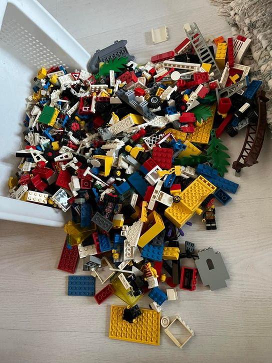 Enorme partij echt LEGO met veel boekjes en grondplaten, Gebruikt, Lego, Ophalen of Verzenden, Losse stenen