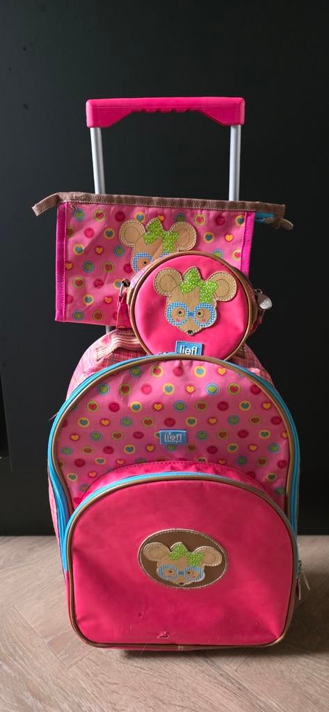 Princess Lief! Trolley met  toilettas en schoudertasje, Sieraden, Tassen en Uiterlijk, Koffers, Ophalen of Verzenden, Hard kunststof