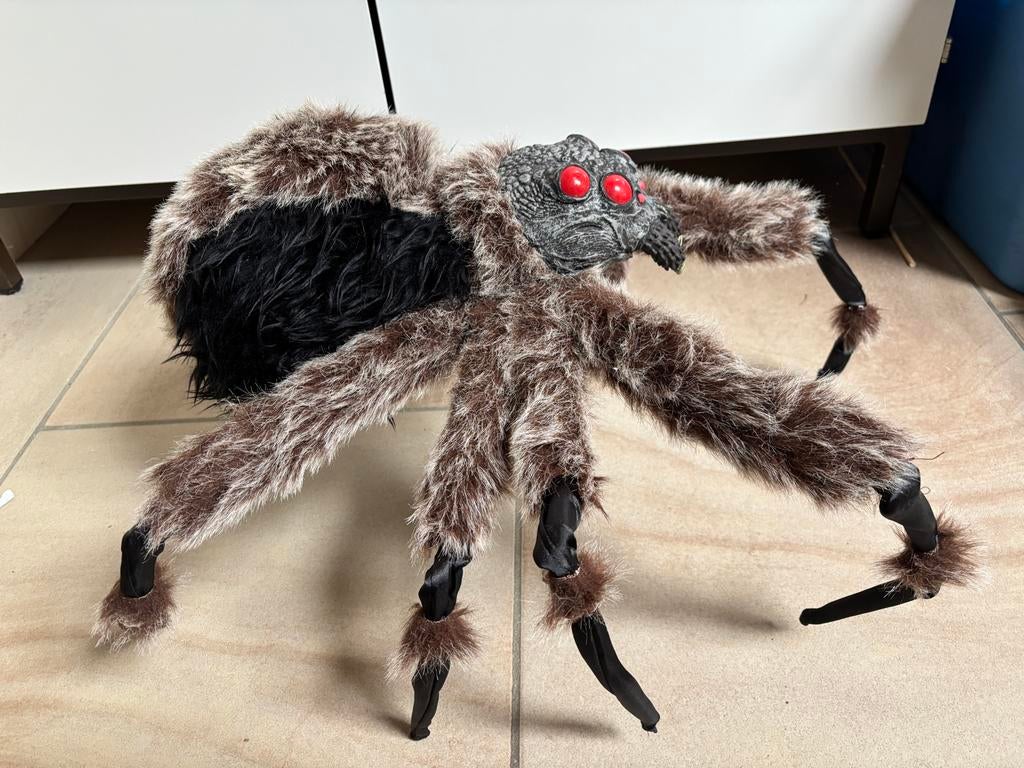 Grote harige spin decoratie / Halloween, Ophalen of Verzenden, Gebruikt, Versiering