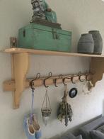 Brocante kapstok regaal okergeel - 1.22m breed, Ophalen