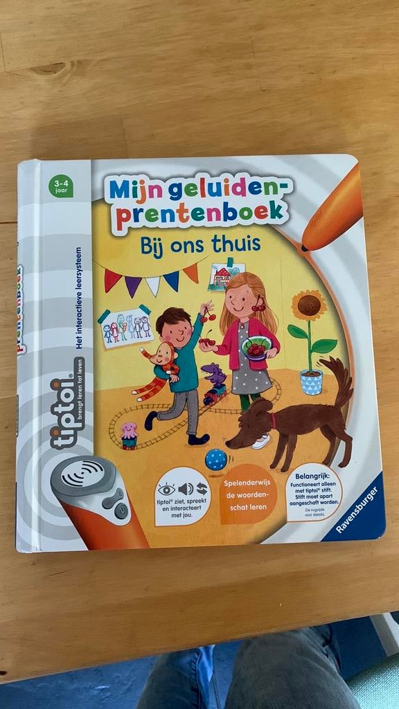 Tiptoi boek ‘bij ons thuis’ - kleuters, Ophalen, Zo goed als nieuw, Taal en Lezen, Met geluid