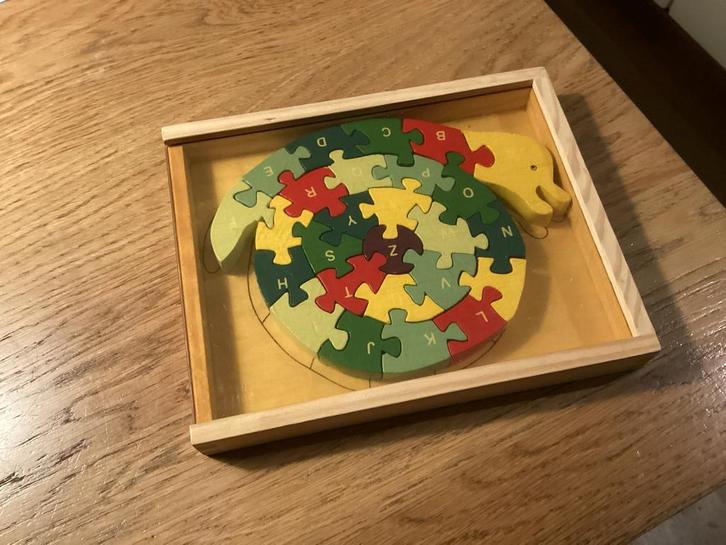 Houten puzzel abc slang, Kinderen en Baby's, Speelgoed | Educatief en Creatief, Gebruikt, Puzzelen, Ophalen