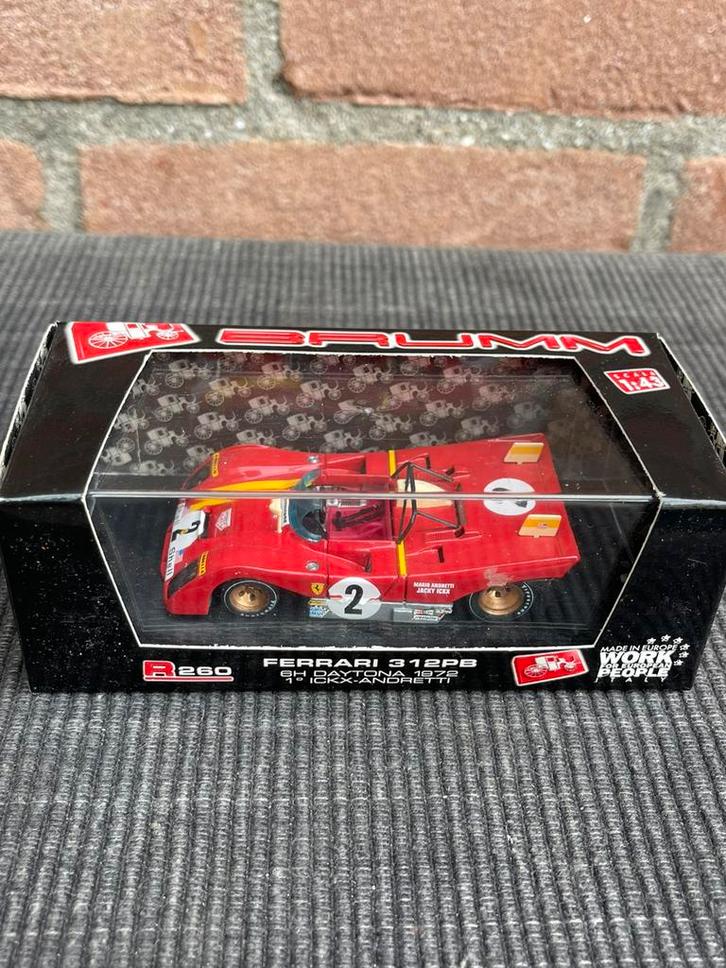 1:43 Brumm Ferrari 313PB ………. 15,-, Hobby en Vrije tijd, Modelauto's | 1:43, Zo goed als nieuw, Auto, Overige merken, Ophalen of Verzenden