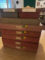 6 dozen met school stempels (verzameling 2 van 4), Hobby en Vrije tijd, Stempelen, Ophalen, Gebruikt, Houten stempel