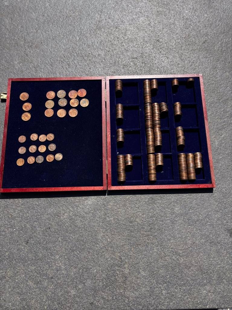 1 & 5 cent munten Wilhelmina & Juliana 1948 t/m 1980, Ophalen of Verzenden, 1 cent, Setje