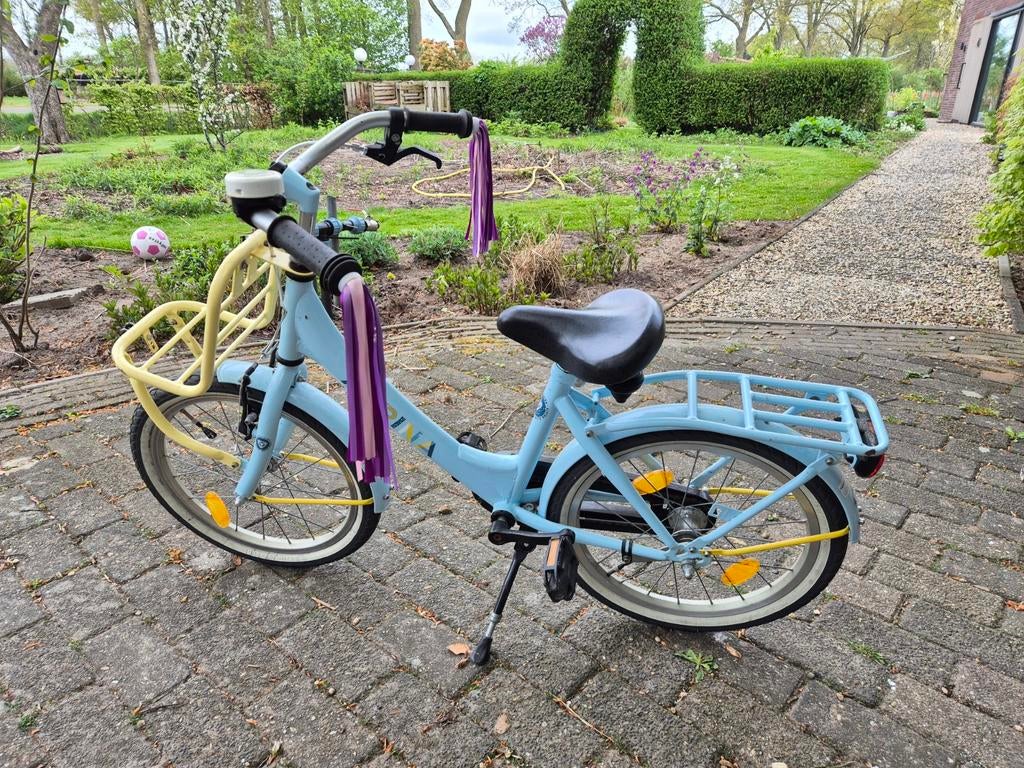 Alpina kinderfiets 16 inch, lichtblauw met mandje, Ophalen