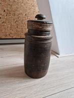 Oude Unieke Nepalese Pot met Deksel - Handgemaakt & Verweerd, Ophalen of Verzenden