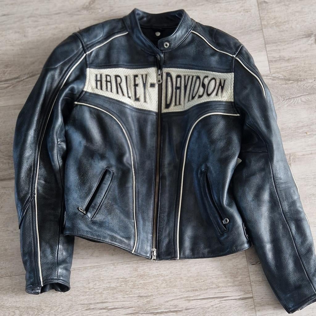 Dames Harley-Davidson leren motorjack - Maat M, Motoren, Harley-Davidson, Jas | leer, Ophalen of Verzenden, Dames