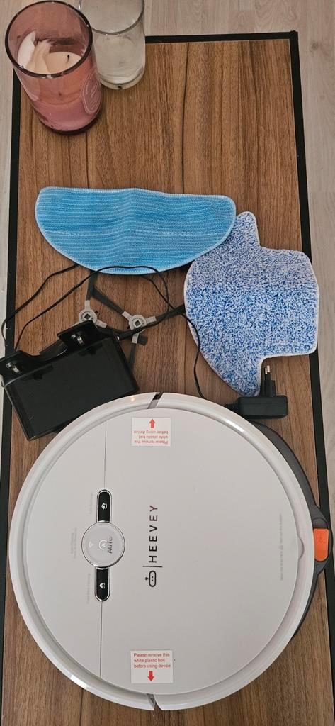 Heevey Robotstofzuiger met Dweilfunctie, Witgoed en Apparatuur, Stofzuigers, Zo goed als nieuw, Robotstofzuiger, Reservoir, Ophalen of Verzenden