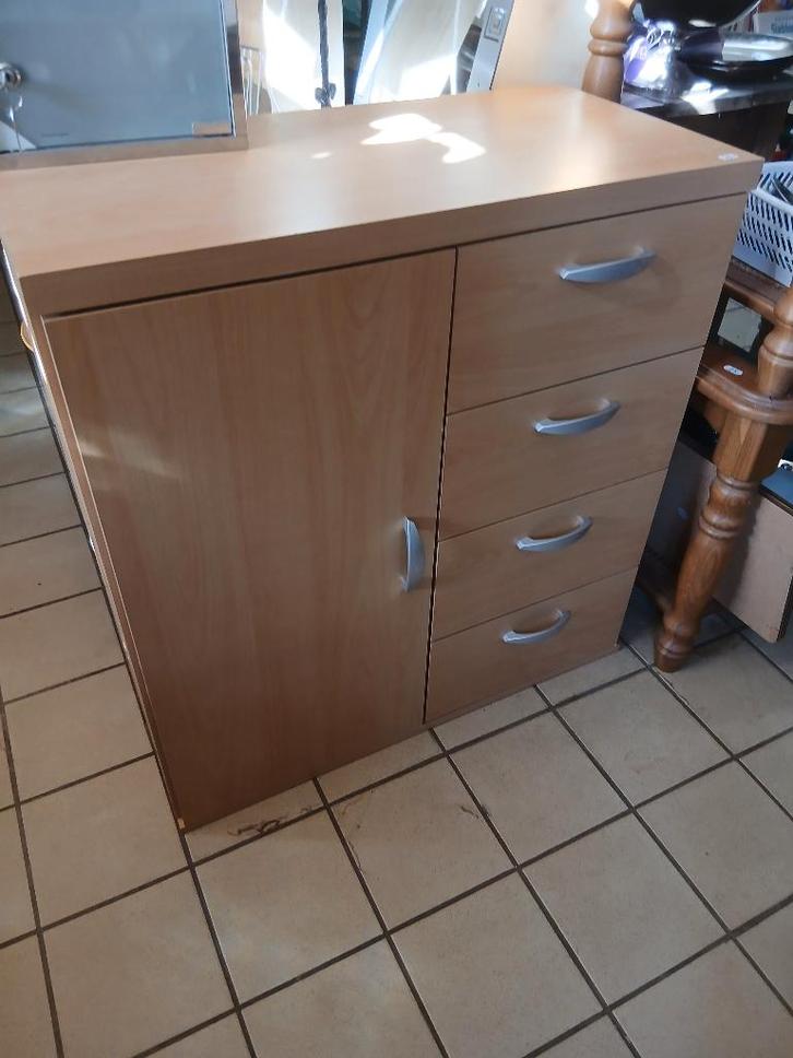 klein kleding kastje 1 deurtje 4 lades 78 cm breed, Huis en Inrichting, Kasten | Dressoirs, Zo goed als nieuw, 50 tot 100 cm, 25 tot 50 cm