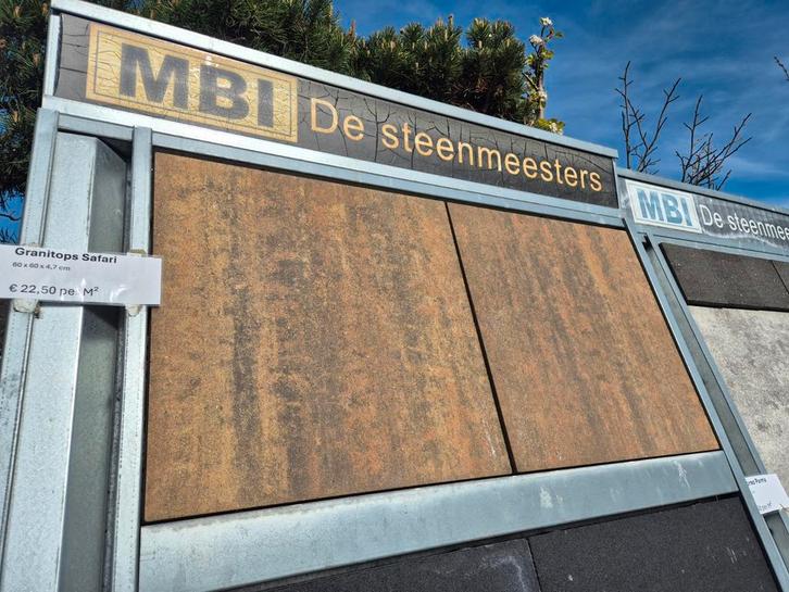 Terratops bont gekleurd 60x60x4,7 terrastegels s-partij, Tuin en Terras, Tegels en Klinkers, Nieuw, Terrastegels, Beton, 10 m² of meer