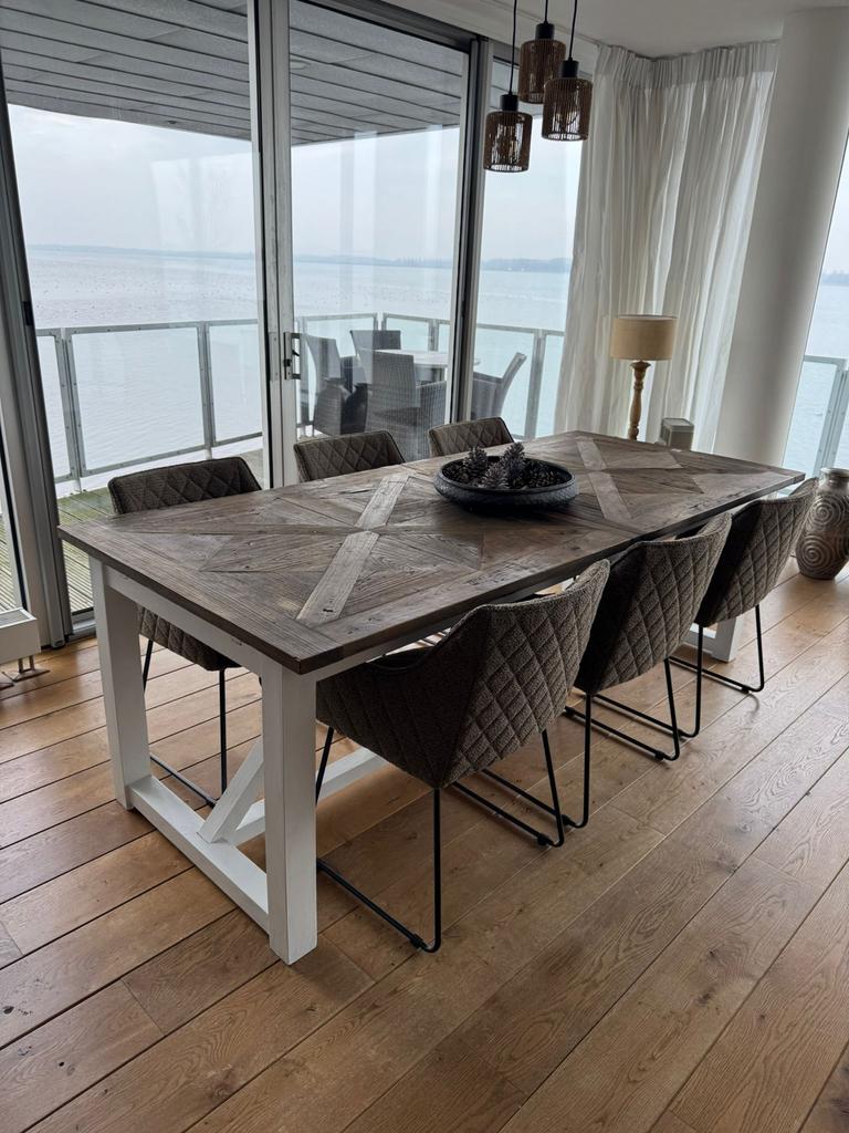 2x Witte gordijnen - verduisterend en sfeervol, Ophalen of Verzenden, Zo goed als nieuw, Wit, 200 cm of meer