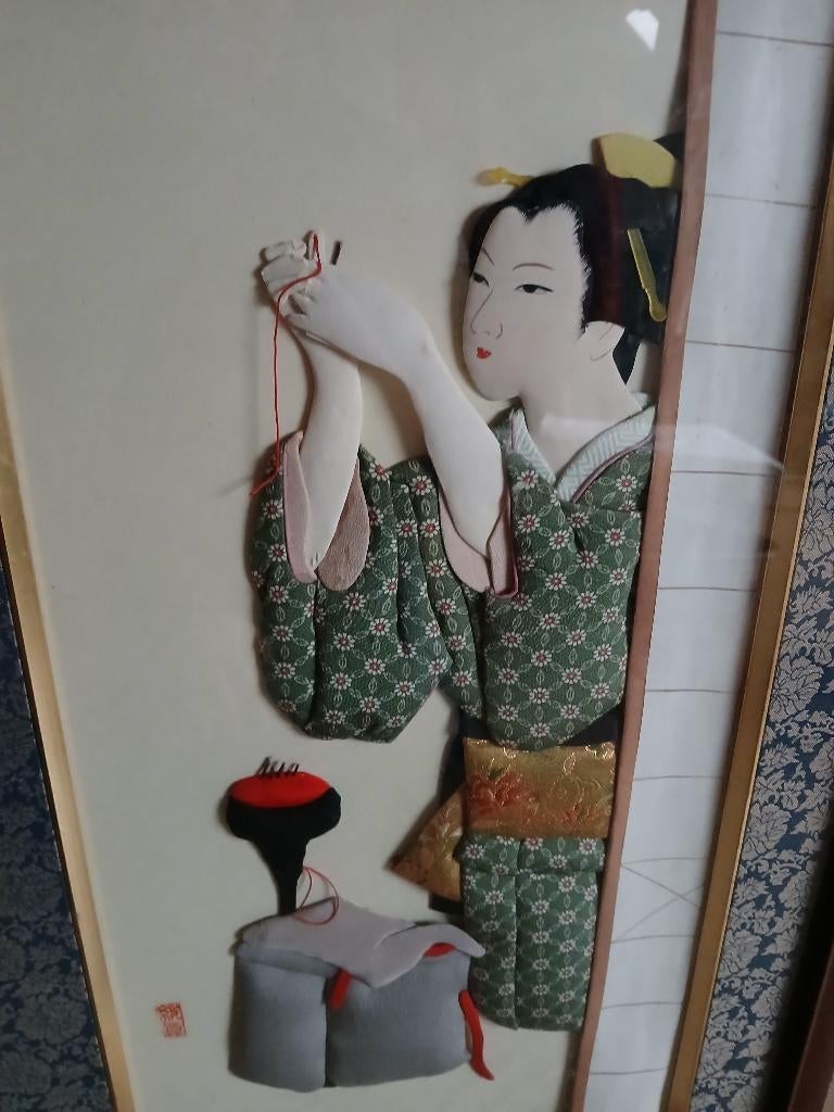 Japan traditional kimono Decoratie schilderij, Ophalen of Verzenden