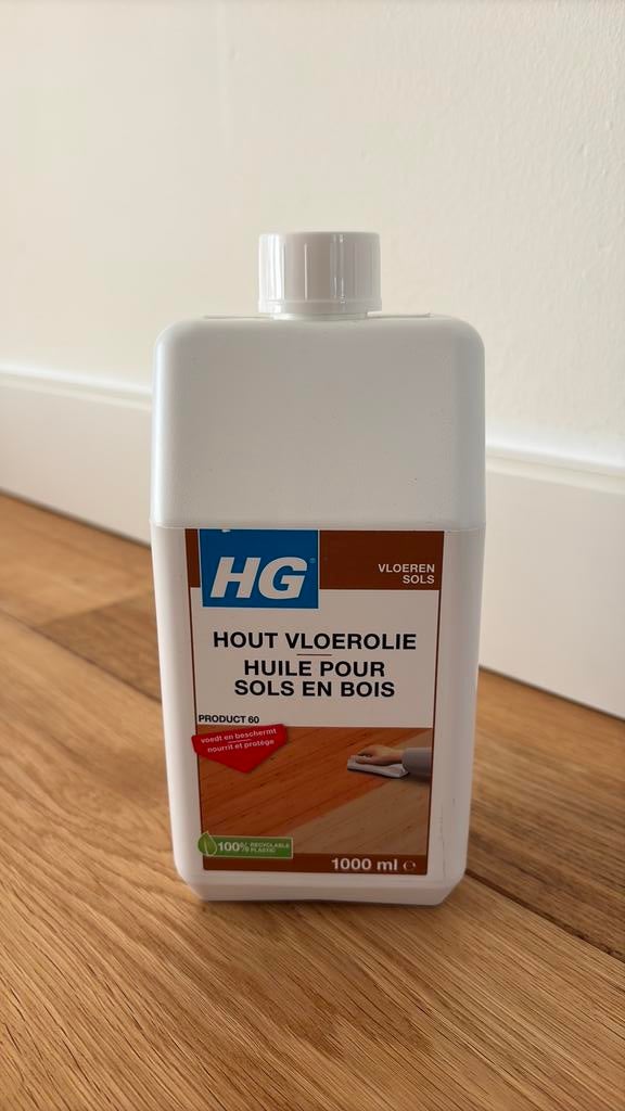 HG Hout Vloerolie ongeopend, Minder dan 5 liter, Ophalen of Verzenden, Nieuw, Wit